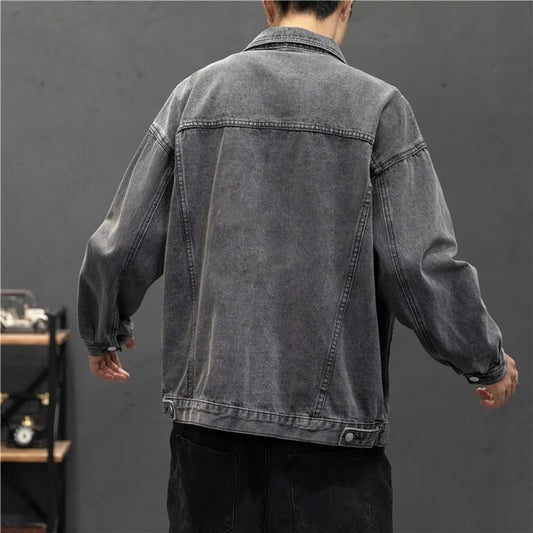 Men's Vintage Denim Jacket - Streetwear