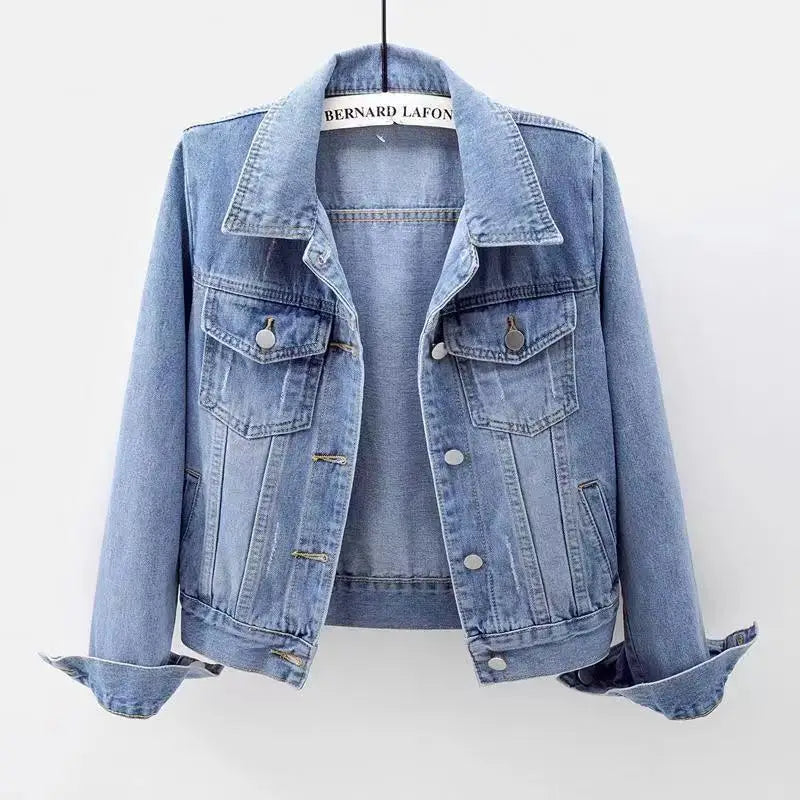 Women's Slim Fit Denim Jacket Washed Spring