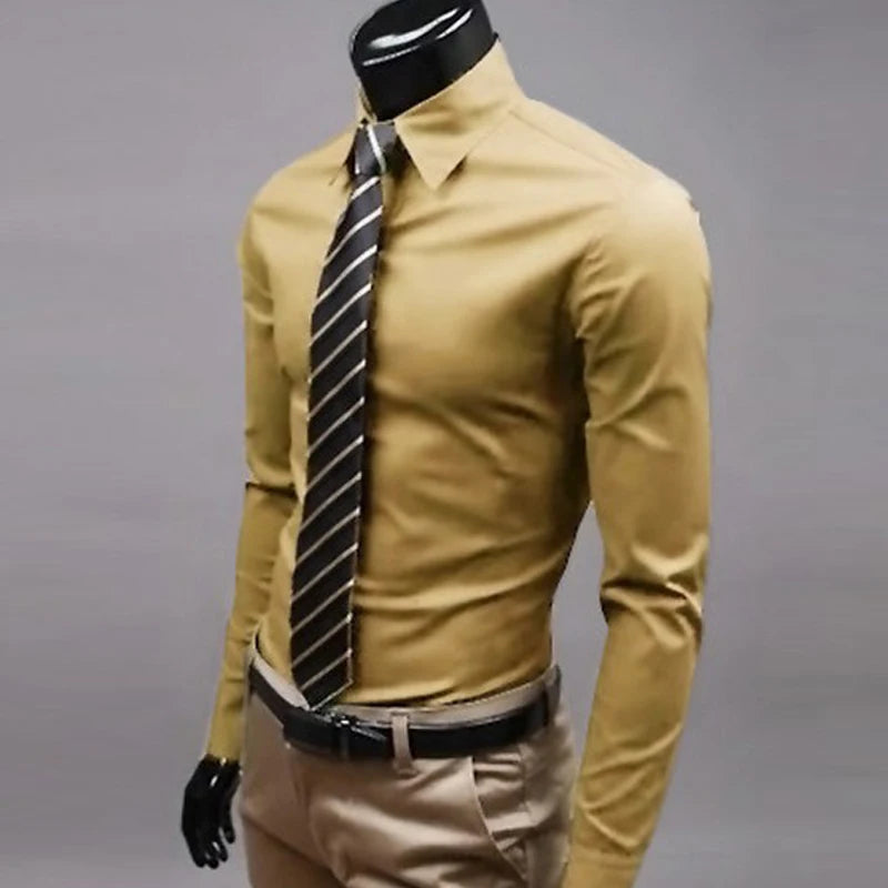 Men's Slim Fit Formal Dress Shirt