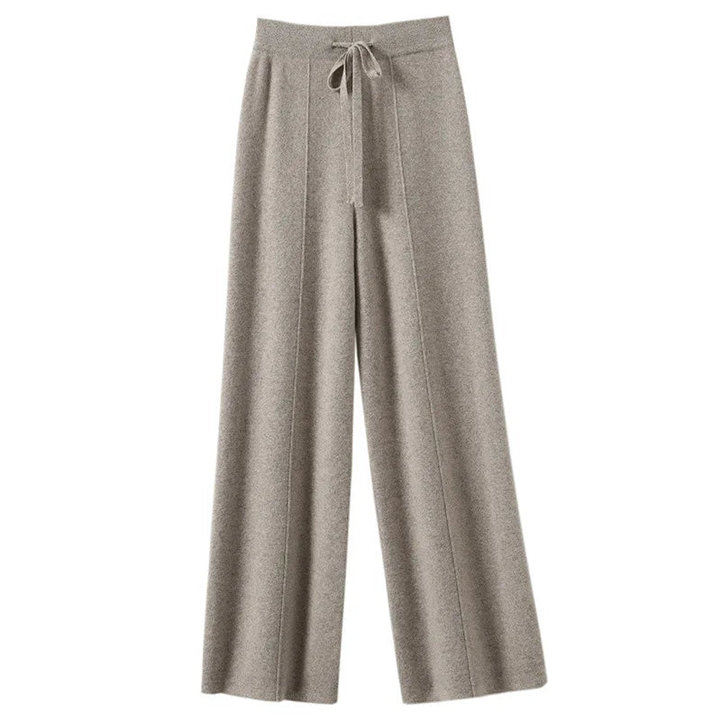 Women's High Waisted Warm Knit Wide Leg Straight