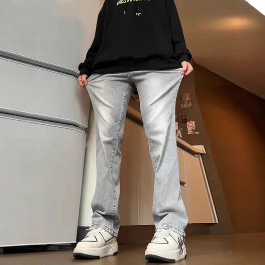 Men's Straight Jeans - Spring Autumn Slim Fit Loose