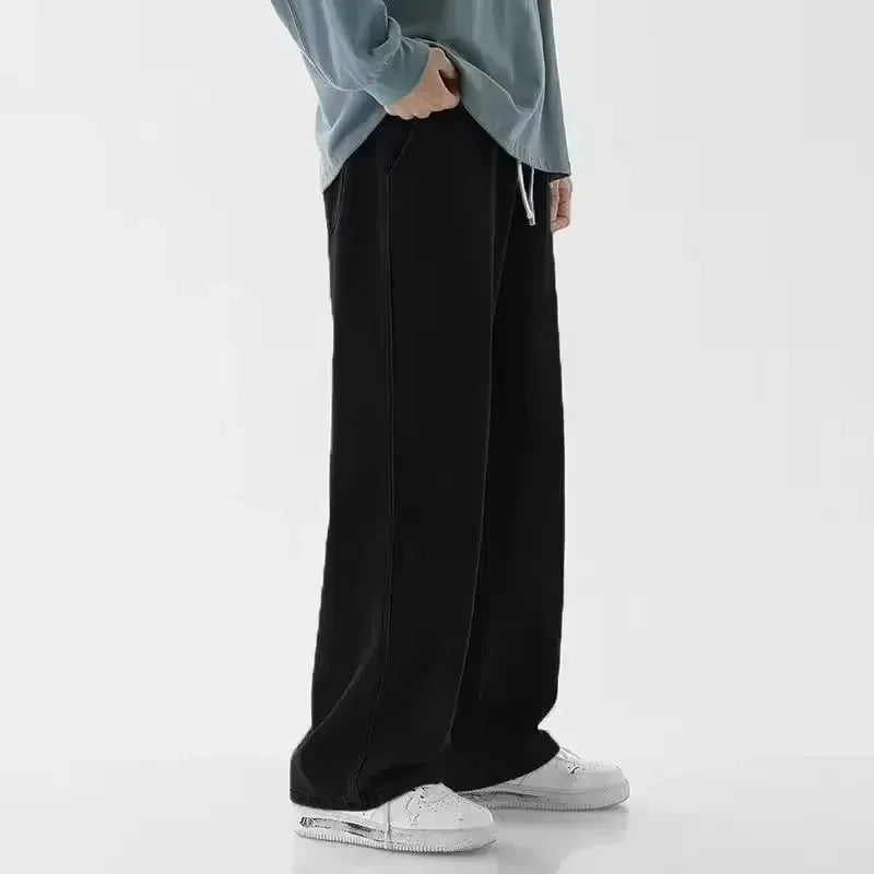Men's Wide Leg Baggy Jeans - Korean Street Style Loose