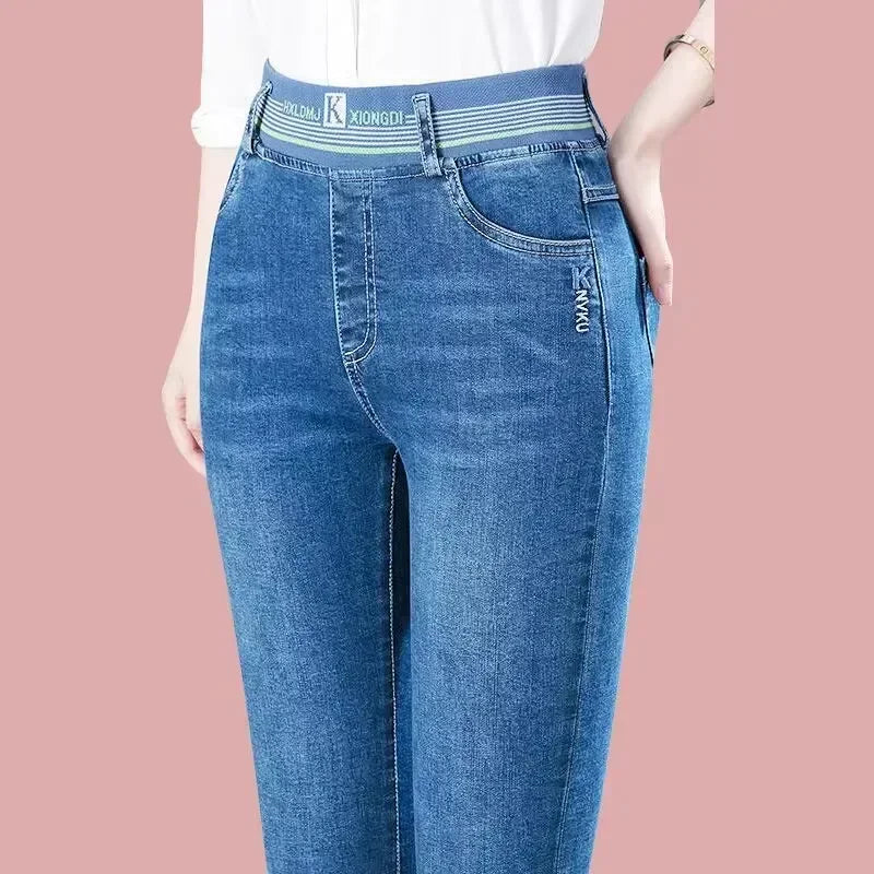 Women's Oversize Jeans 26-38 - Slim High Waist Skinny Denim Pants