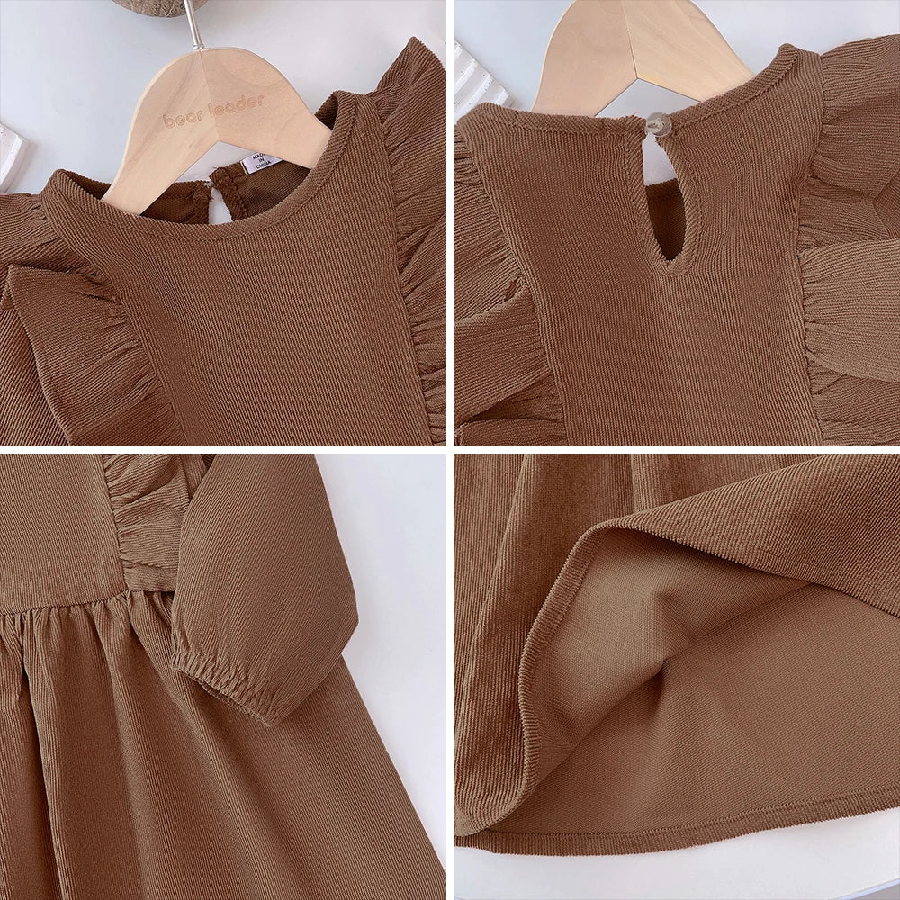 Girls' Long Sleeve Princess Casual Dress