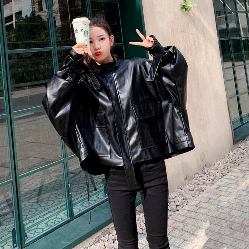 Women's Faux Leather Biker Jacket 2025 - PU Coat