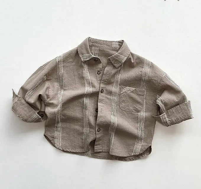 Kids Vintage Cotton Cardigan Shirt