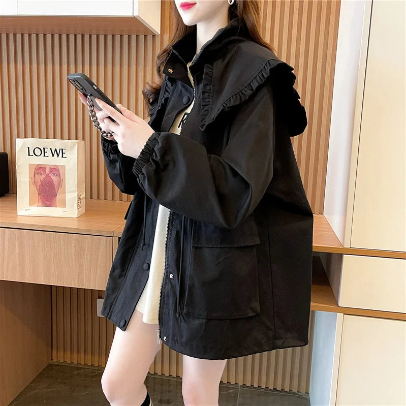 Trench Coat Waterproof Women Windbreaker