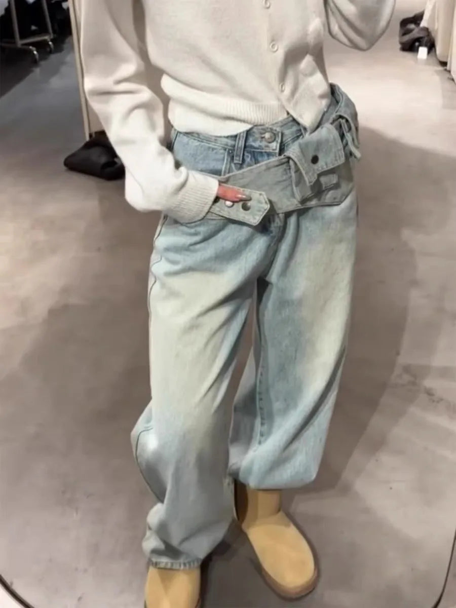 Women's Wide-Leg Y2K Jeans