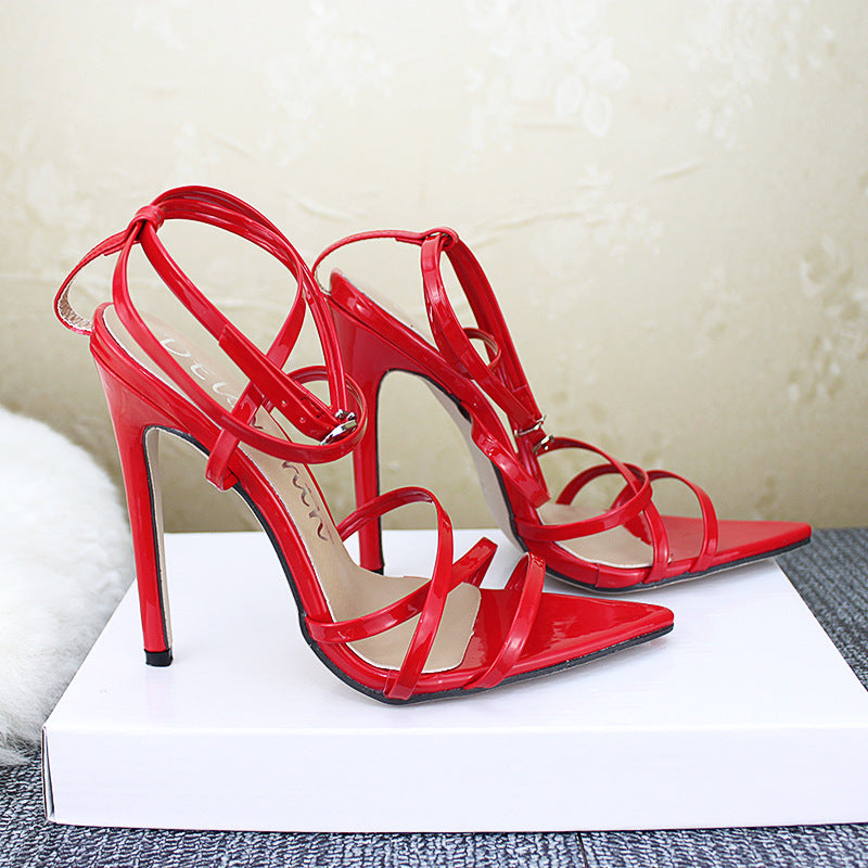 Stiletto Heels With Pointed Cross