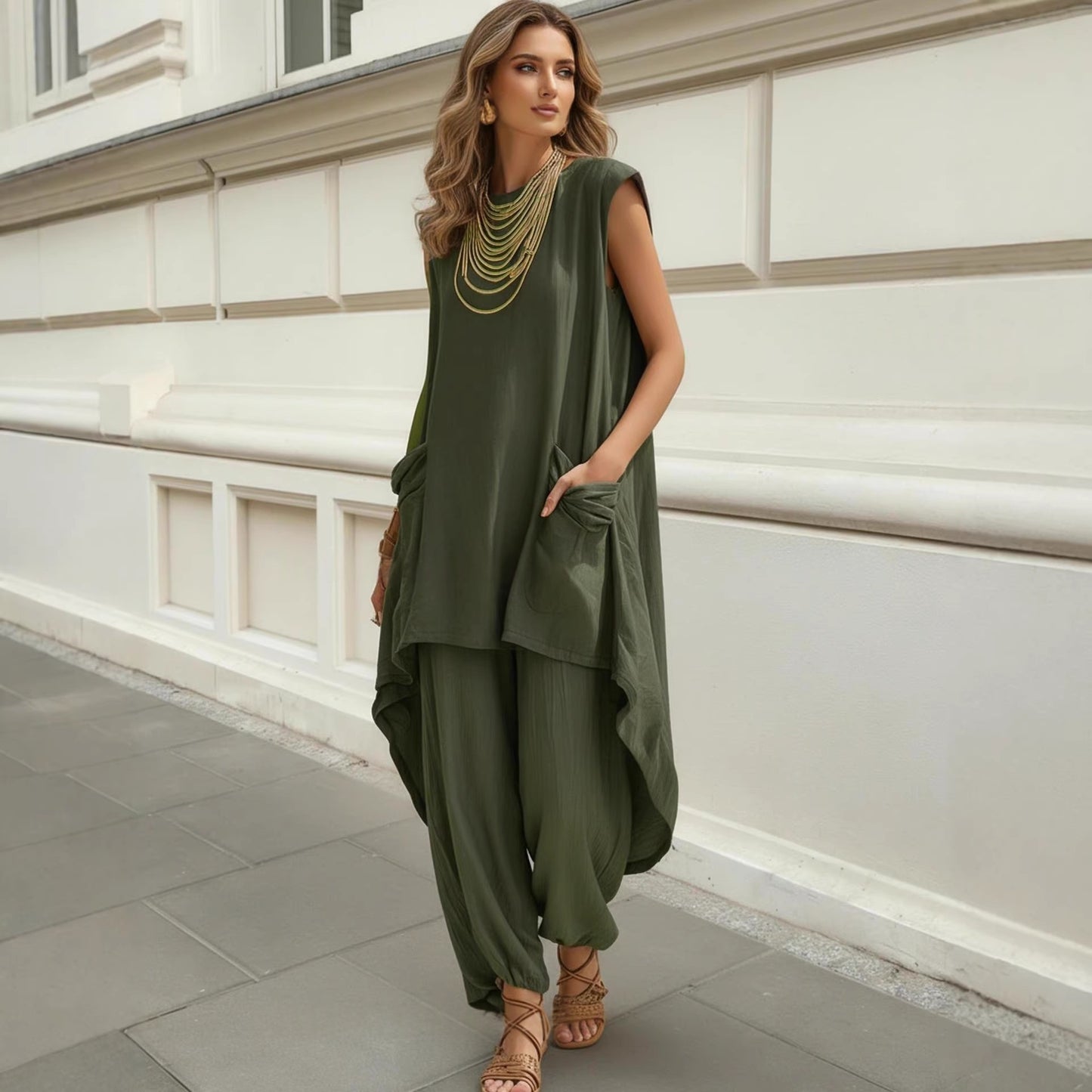 Women's Casual Resort-Style Two-Piece Set