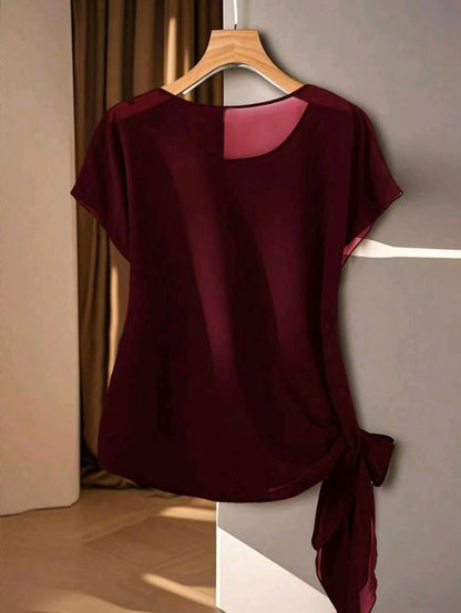 Yay Yeni Yüngül Qadın "Crew-Neck" T-shirt