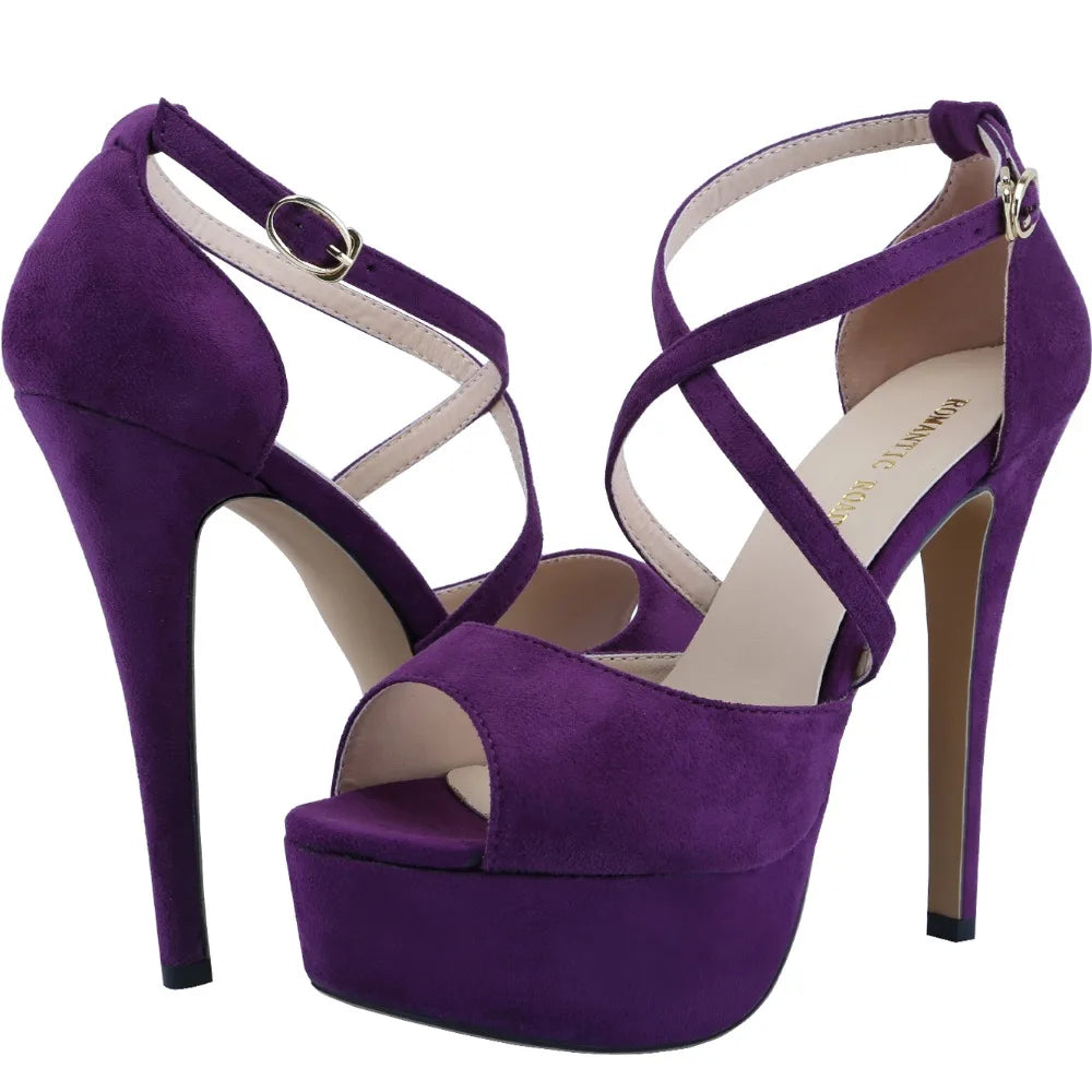 Women Sandals 2026 Platform High Heels 14CM