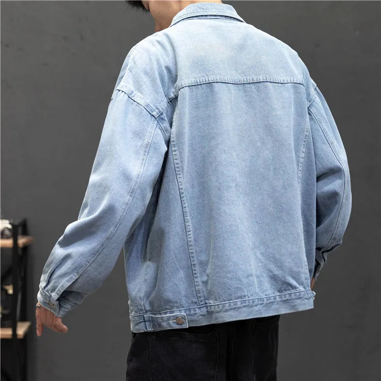 Men's Vintage Denim Jacket - Streetwear
