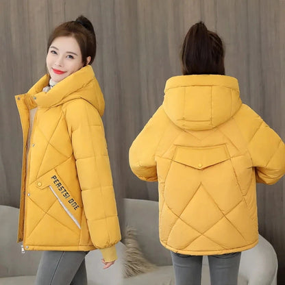 Women's Jackets 2022 New Parkas Winter Hooded Loose Cotton Padded