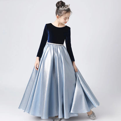 Girls' Long Sleeve Bridesmaid Wedding Pageant Gown