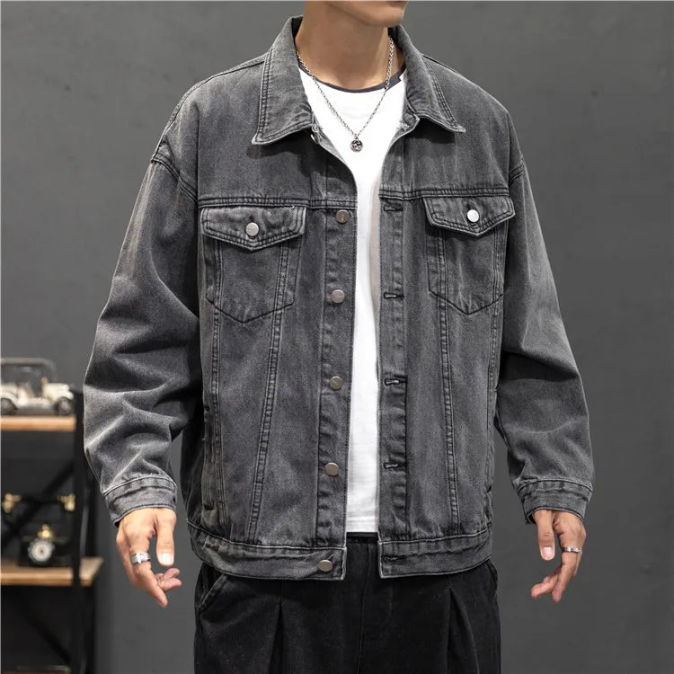 Men's Vintage Denim Jacket - Streetwear