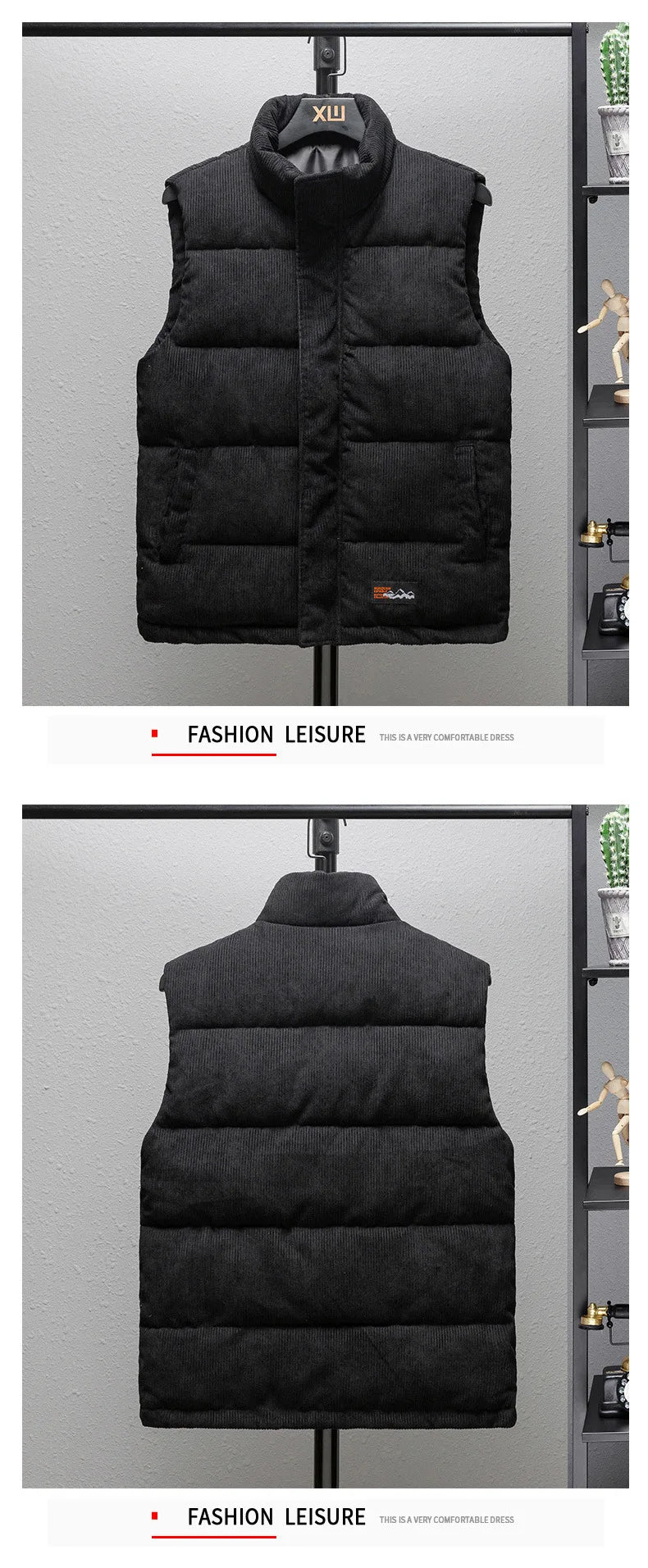 Men's Vest Jacket - Warm Sleeveless Waistcoat
