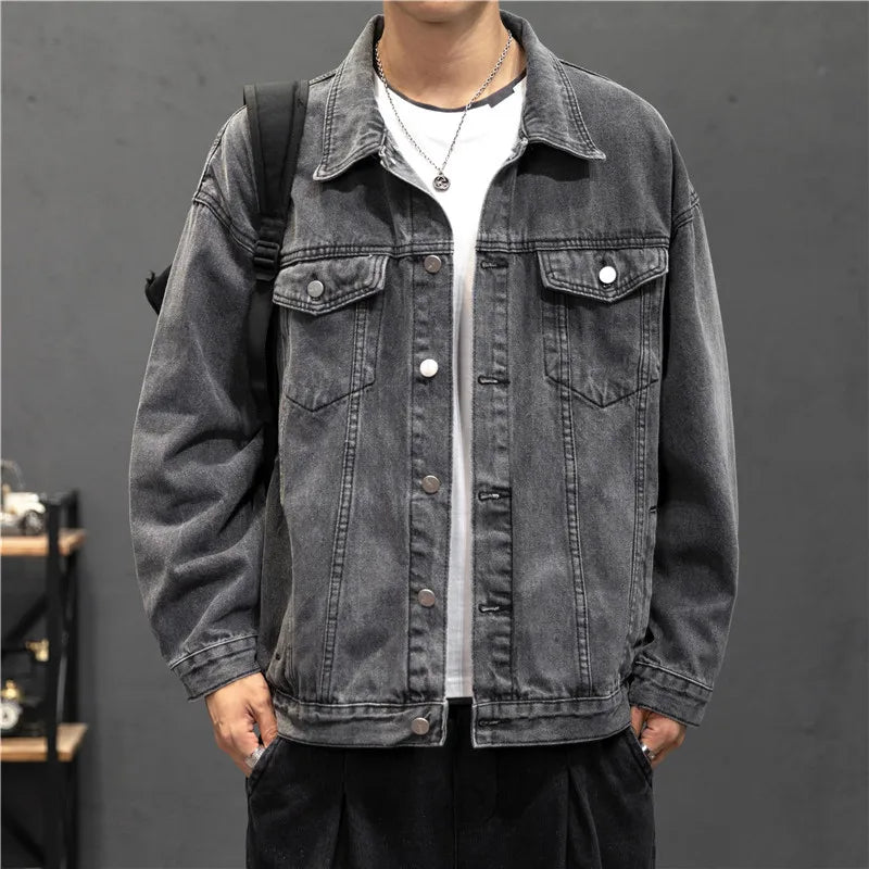 Men's Vintage Denim Jacket - Streetwear