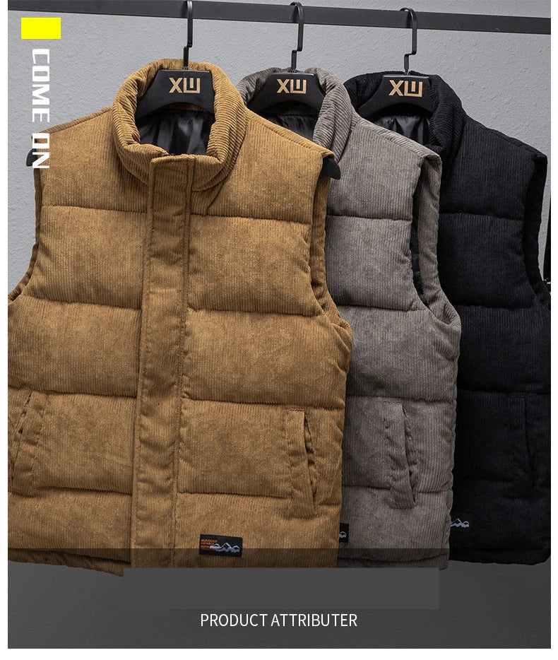 Men's Vest Jacket - Warm Sleeveless Waistcoat