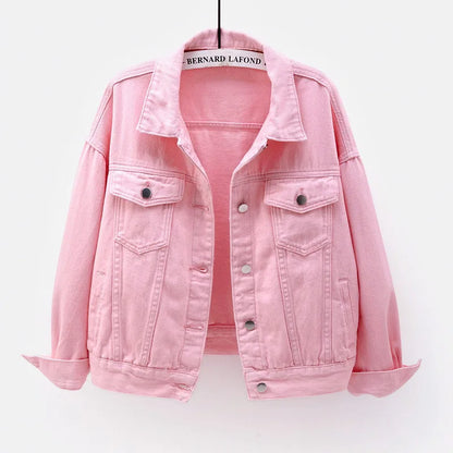 Women's Colorful Denim Jacket Spring