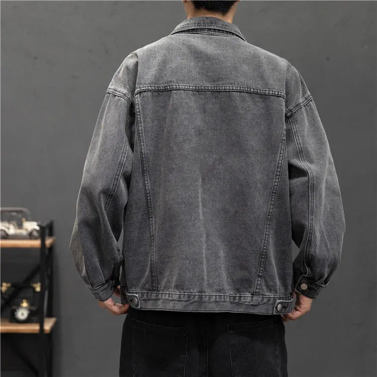 Men's Vintage Denim Jacket - Streetwear