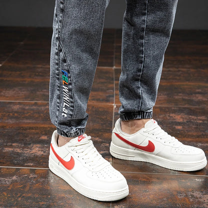 Spring Summer Black Blue Cargo Jeans Men - Streetwear Denim Jogger