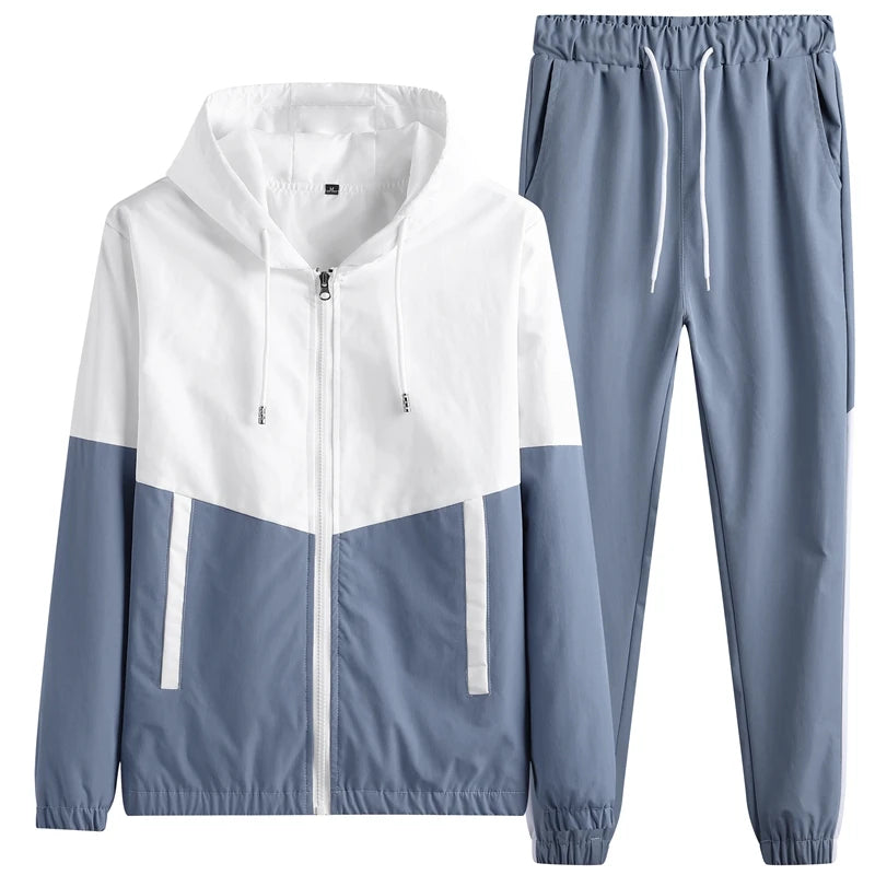 Men's Hip Hop Hooded Jogger Tracksuit 2026