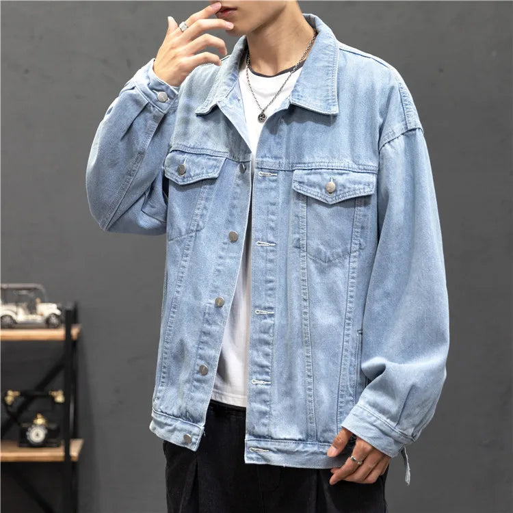 Men's Vintage Denim Jacket - Streetwear