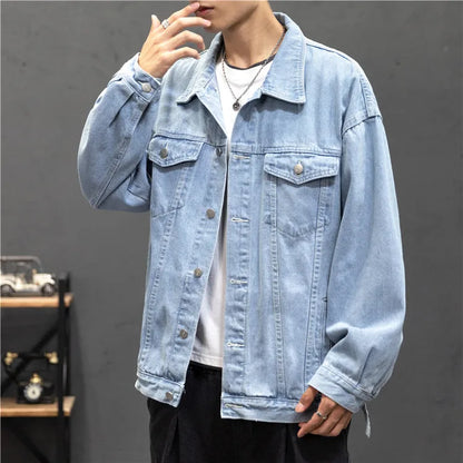 Men's Vintage Denim Jacket - Streetwear
