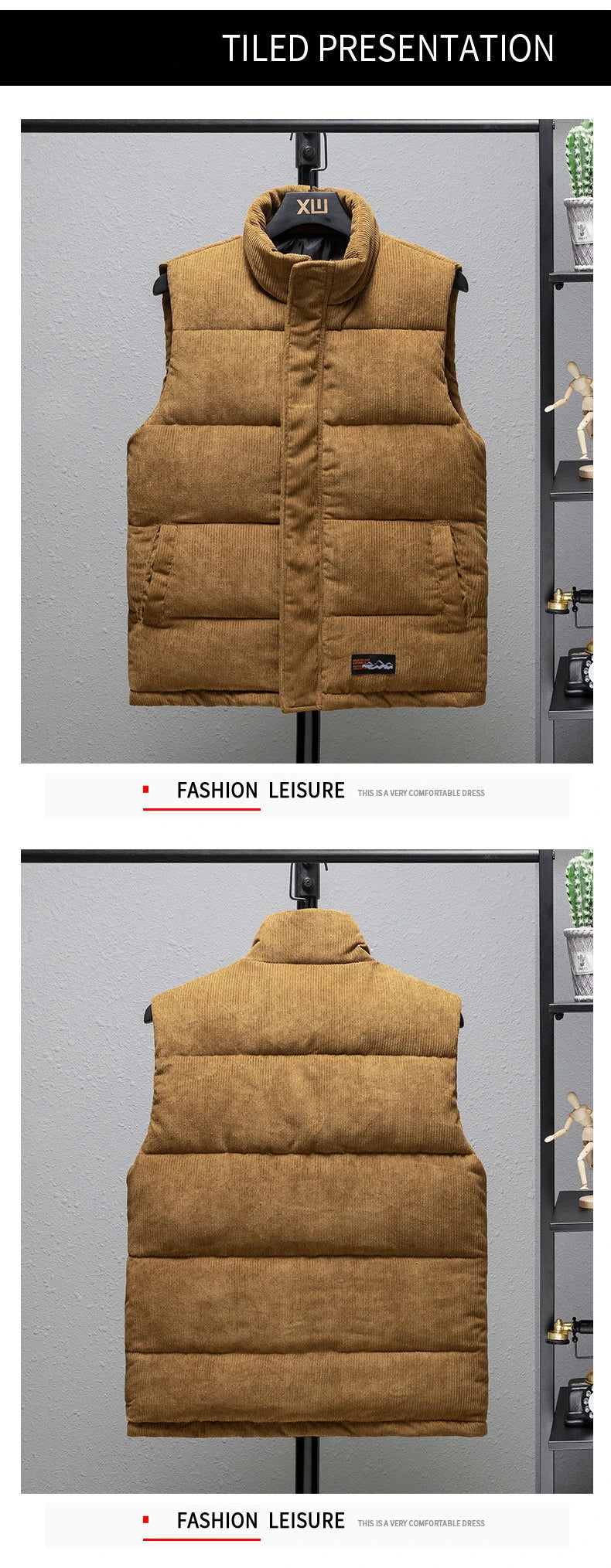 Men's Vest Jacket - Warm Sleeveless Waistcoat