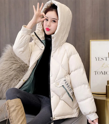 Women's Jackets 2022 New Parkas Winter Hooded Loose Cotton Padded
