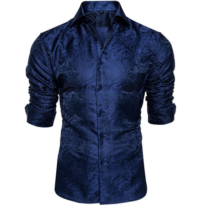Men's Slim Fit Long Sleeve Dress Shirt