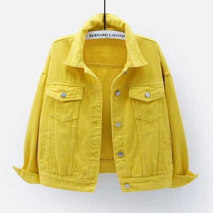 Women's Colorful Denim Jacket Spring