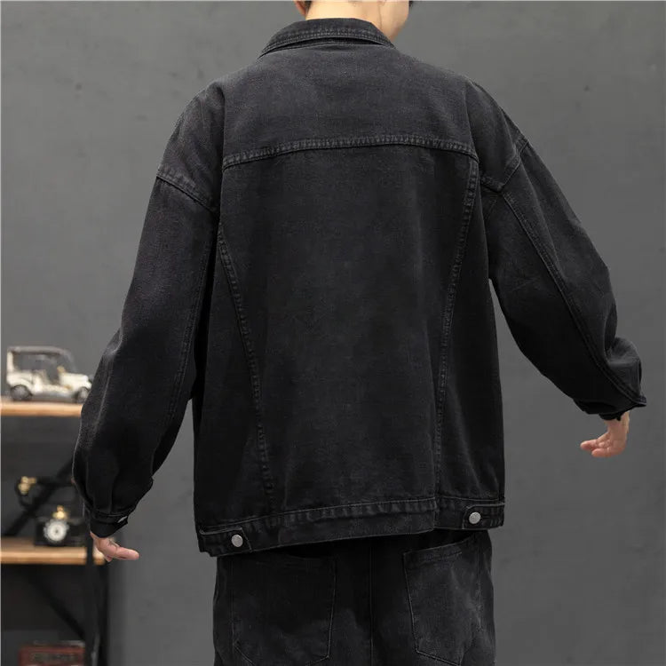 Men's Vintage Denim Jacket - Streetwear