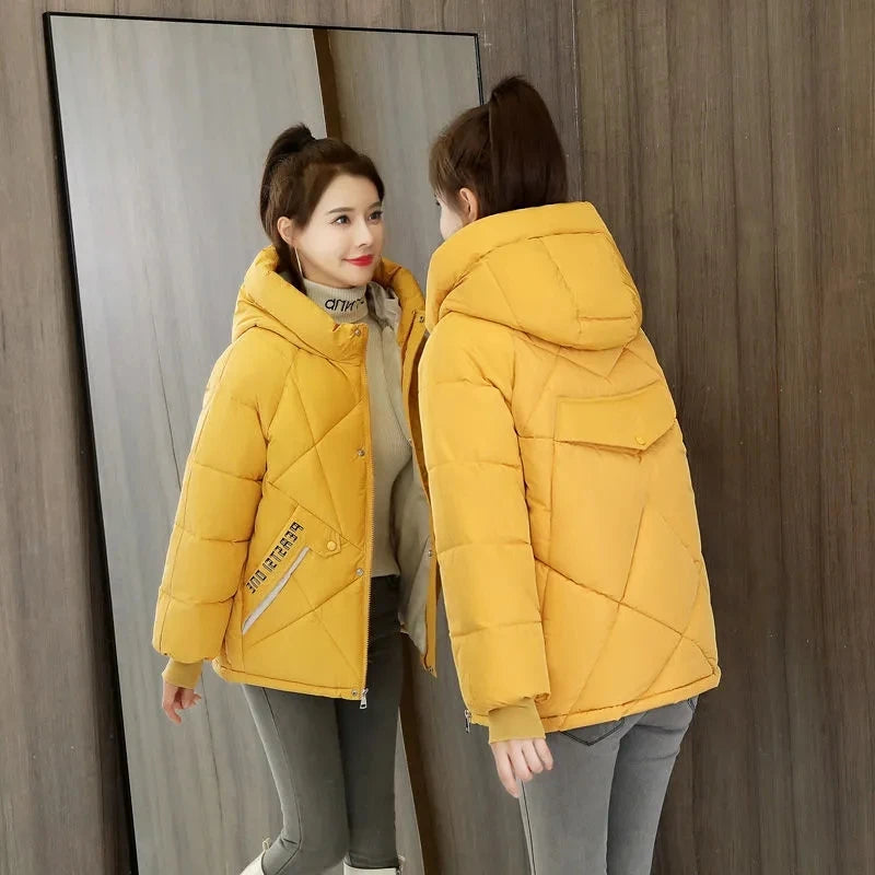 Women's Jackets 2022 New Parkas Winter Hooded Loose Cotton Padded