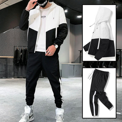Men's Hip Hop Hooded Jogger Tracksuit 2026