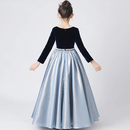 Girls' Long Sleeve Bridesmaid Wedding Pageant Gown