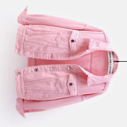 Women's Colorful Denim Jacket Spring