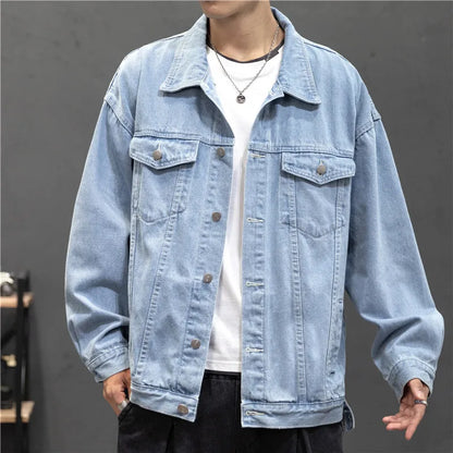 Men's Vintage Denim Jacket - Streetwear