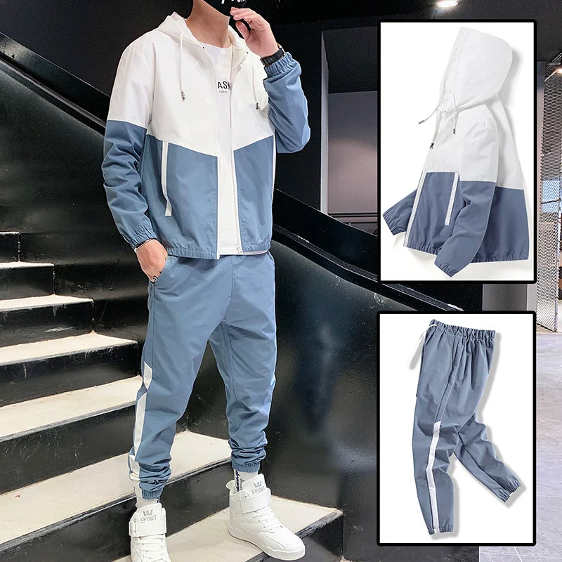Men's Hip Hop Hooded Jogger Tracksuit 2026
