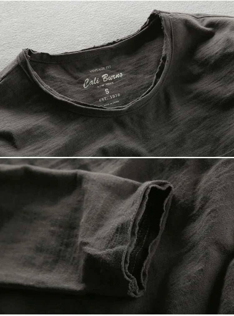 Men's Basic Cotton O-Neck Long Sleeve T-Shirt