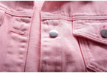 Women's Colorful Denim Jacket Spring