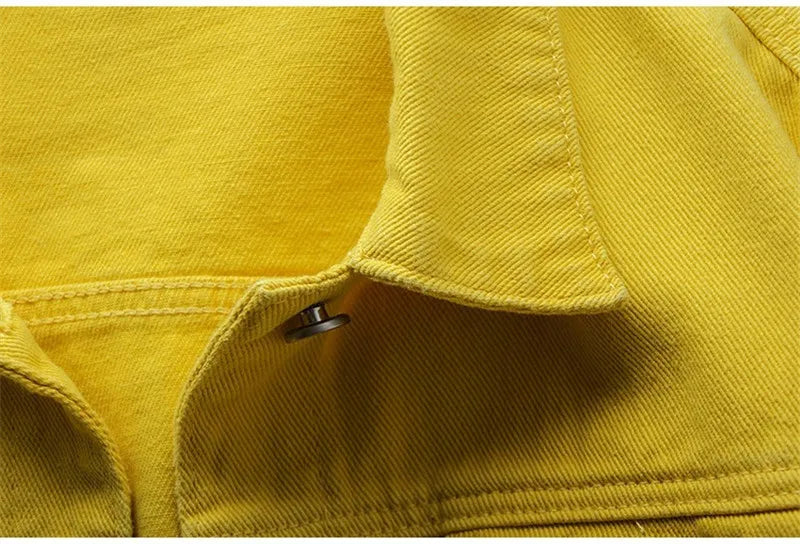 Women's Colorful Denim Jacket Spring