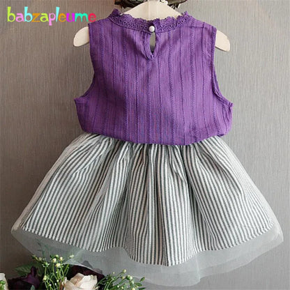 Kids Girls' Vest & Skirt 2-Piece Set 0-7 Years