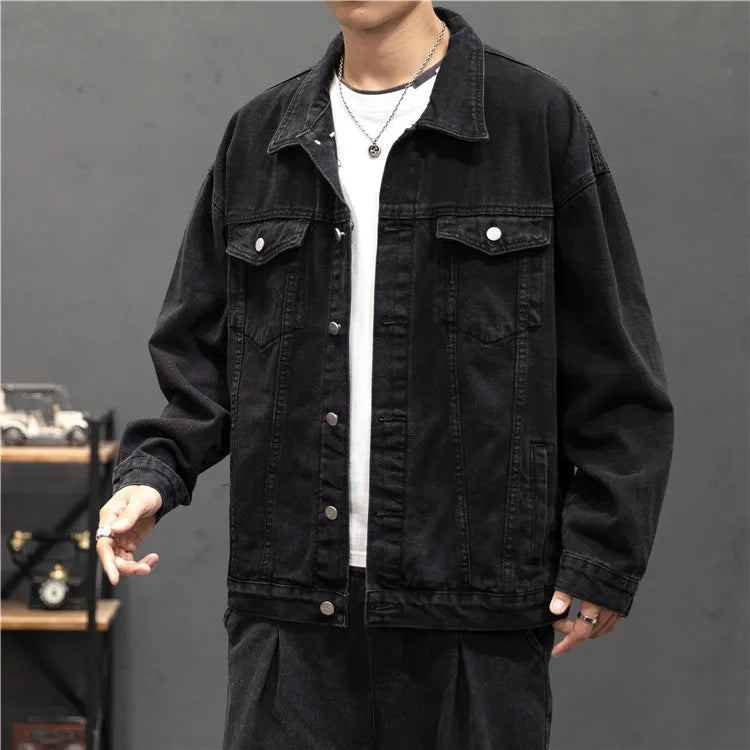 Men's Vintage Denim Jacket - Streetwear