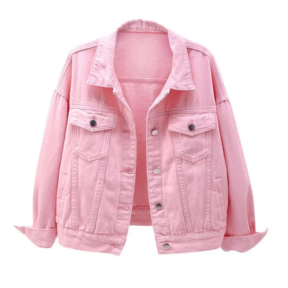Women's Colorful Denim Jacket Spring
