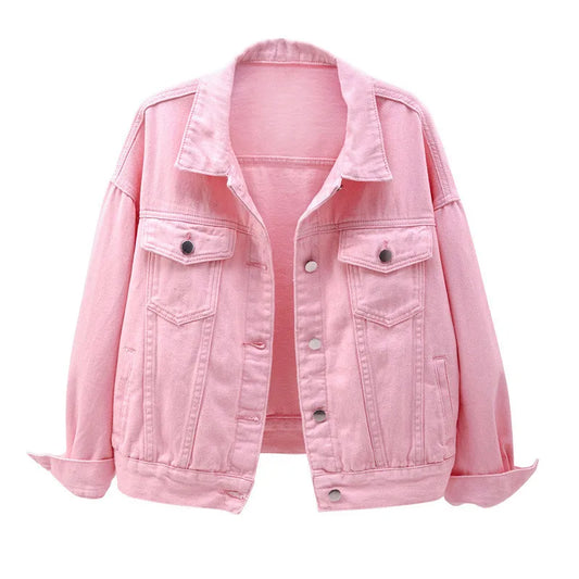 Women's Colorful Denim Jacket Spring