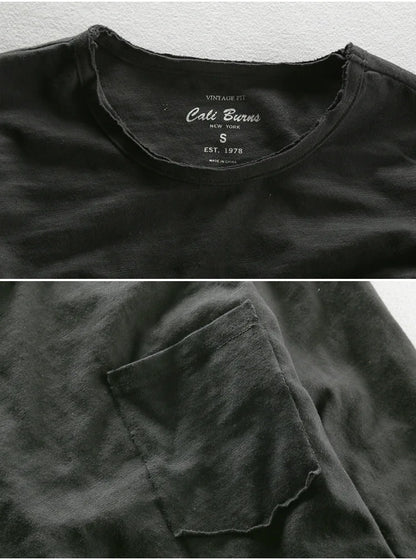 Men's Basic Cotton O-Neck Long Sleeve T-Shirt