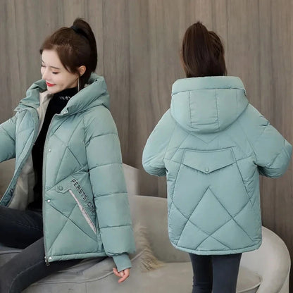 Women's Jackets 2022 New Parkas Winter Hooded Loose Cotton Padded
