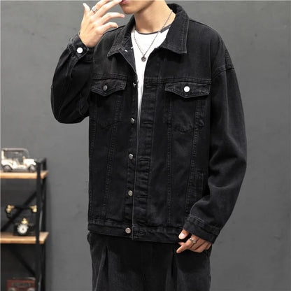 Men's Vintage Denim Jacket - Streetwear